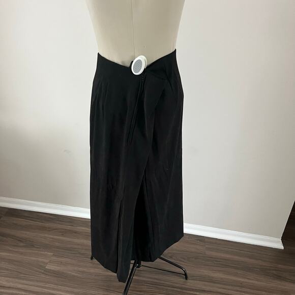 Y2K 2000s Plus Size Black Witchy Maxi Skirt Wmns 20W Whimsygoth Pleats Office - Picture 4 of 7